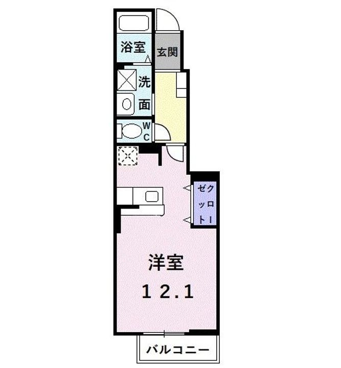 大阪府堺市南区桃山台2(アパート)の賃貸物件の間取り