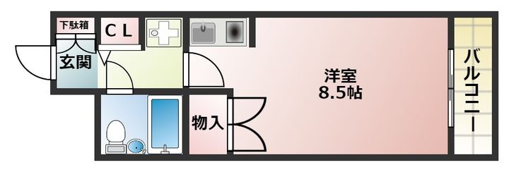 メゾン朝日 八戸ノ里の間取り