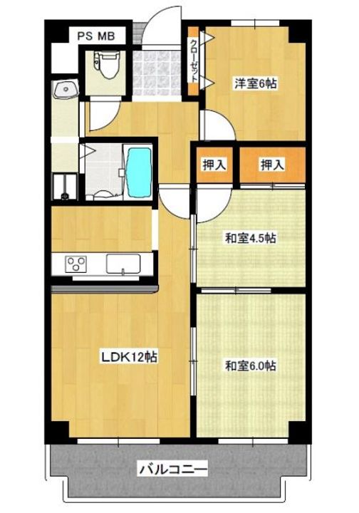 サンメゾン忍海の間取り