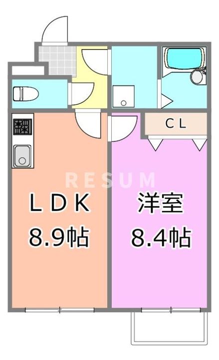 千葉県千葉市中央区登戸1(マンション)の賃貸物件の間取り