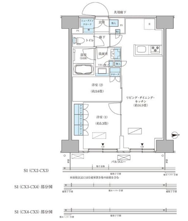 東京都品川区東品川3の賃貸マンションの間取り