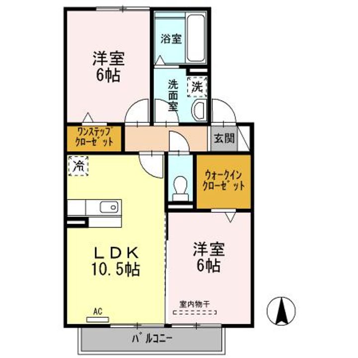 愛知県高浜市神明町6(アパート)の賃貸物件の間取り