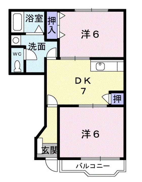 千葉県茂原市押日(アパート)の賃貸物件の間取り