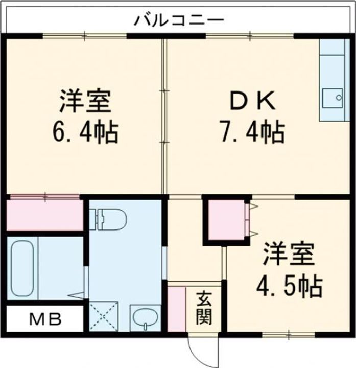 フレール水前寺の間取り