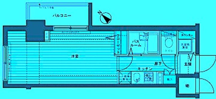 神奈川県横浜市港北区新横浜1(マンション)の賃貸物件の間取り