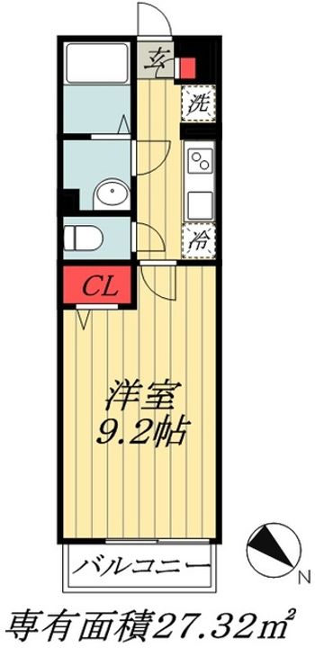 千葉県市川市大洲2(マンション)の賃貸物件の間取り