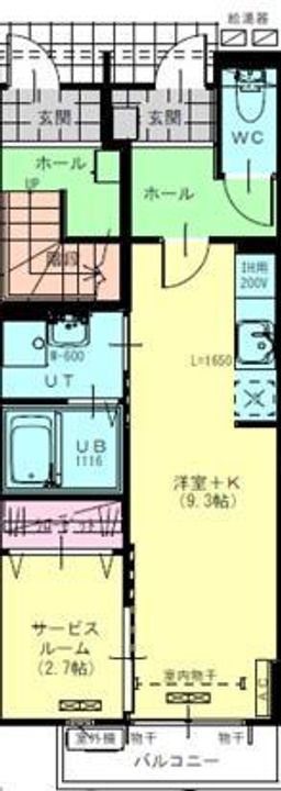岩手県花巻市中根子字中屋敷(アパート)の賃貸物件の間取り