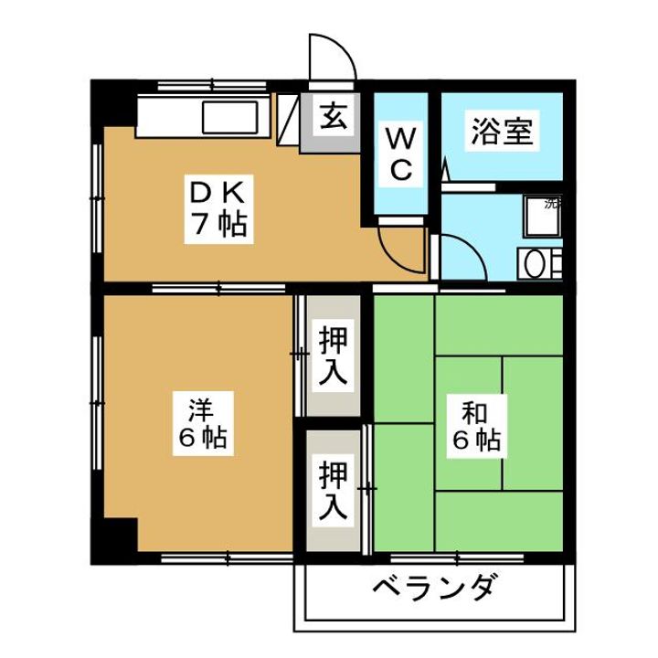秋山コーポの間取り
