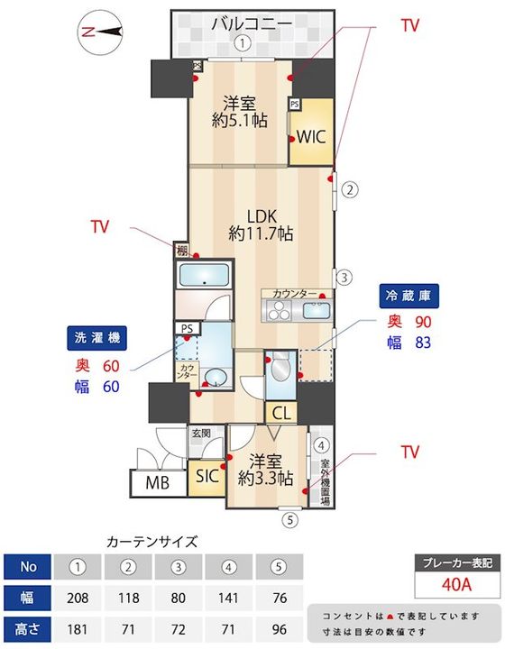 東京都新宿区左門町(マンション)の賃貸物件の間取り