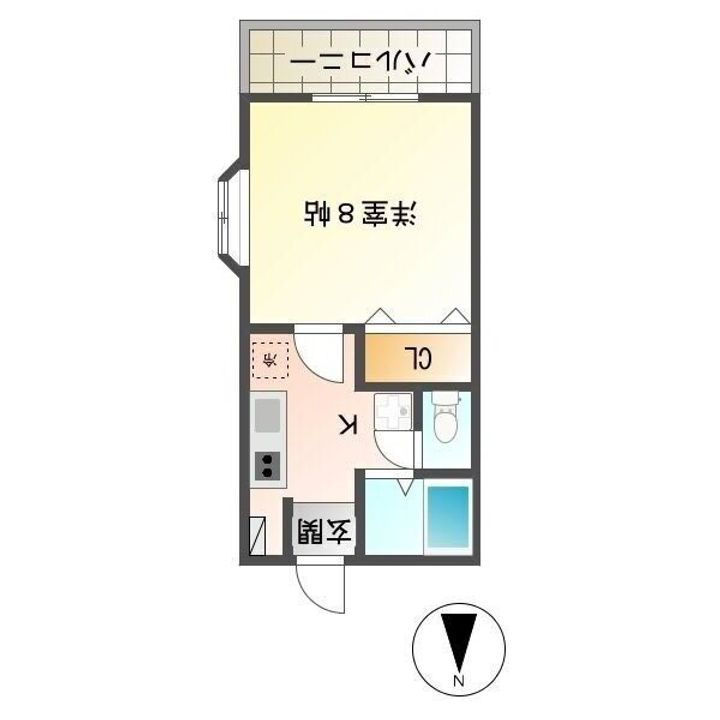 岡山県倉敷市中庄(アパート)の賃貸物件の間取り