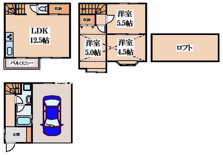 大阪府大東市泉町1(一戸建)の賃貸物件の間取り