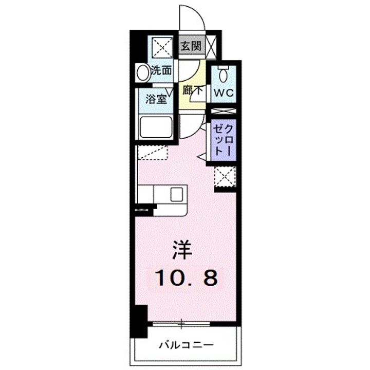 鹿児島県鹿児島市新屋敷町(マンション)の賃貸物件の間取り
