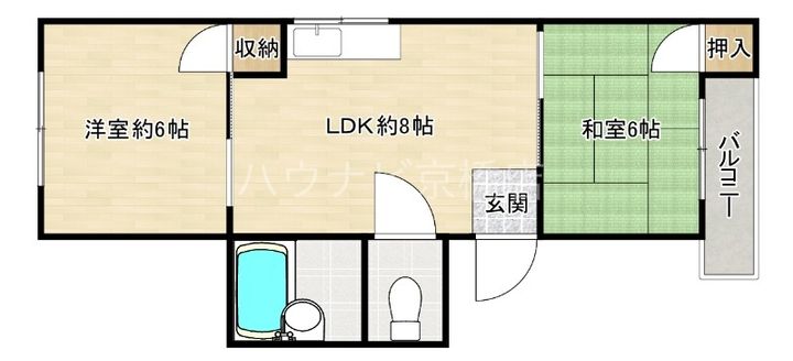 大阪府大阪市都島区都島中通3(マンション)の賃貸物件の間取り