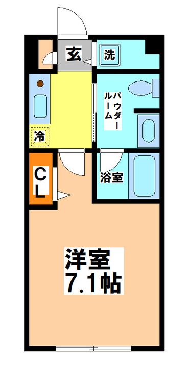 東京都武蔵野市境南町2の賃貸マンションの間取り