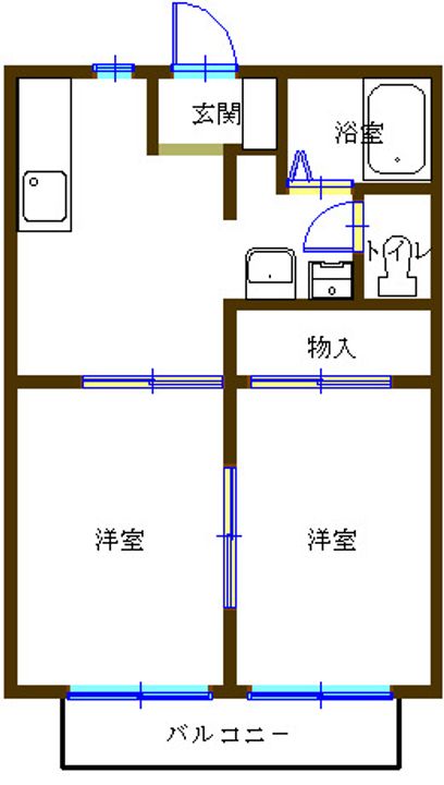 フレグランス本宮Bの間取り