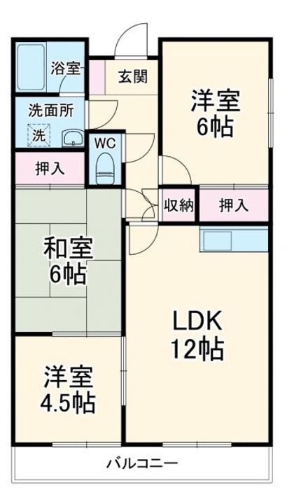 ハイツ四ツ池の間取り