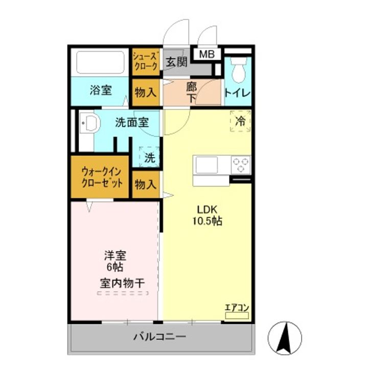 レスポワール Bの間取り