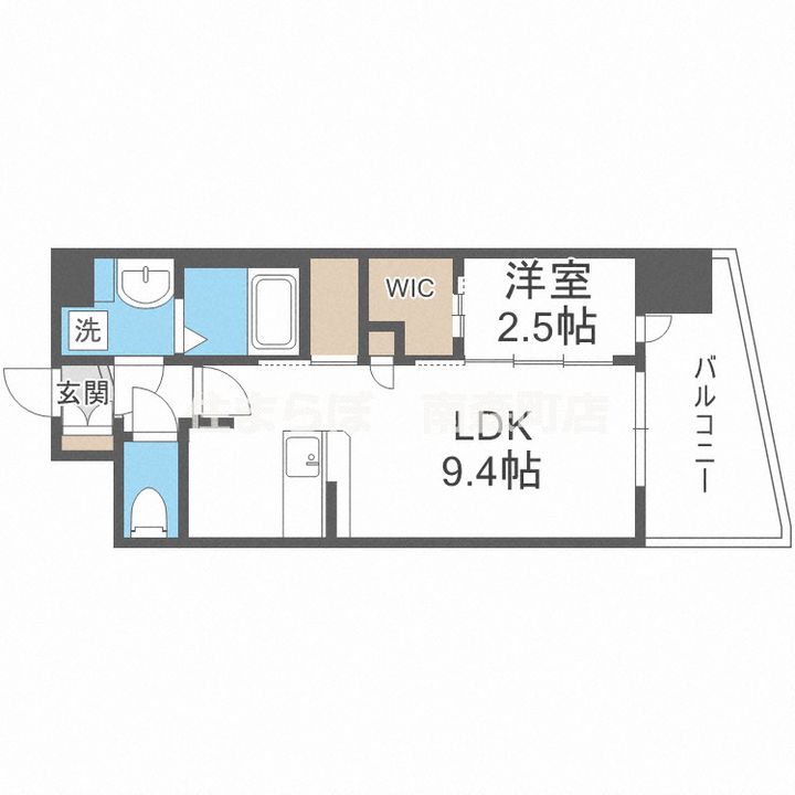 大阪府大阪市浪速区敷津西2(マンション)の賃貸物件の間取り