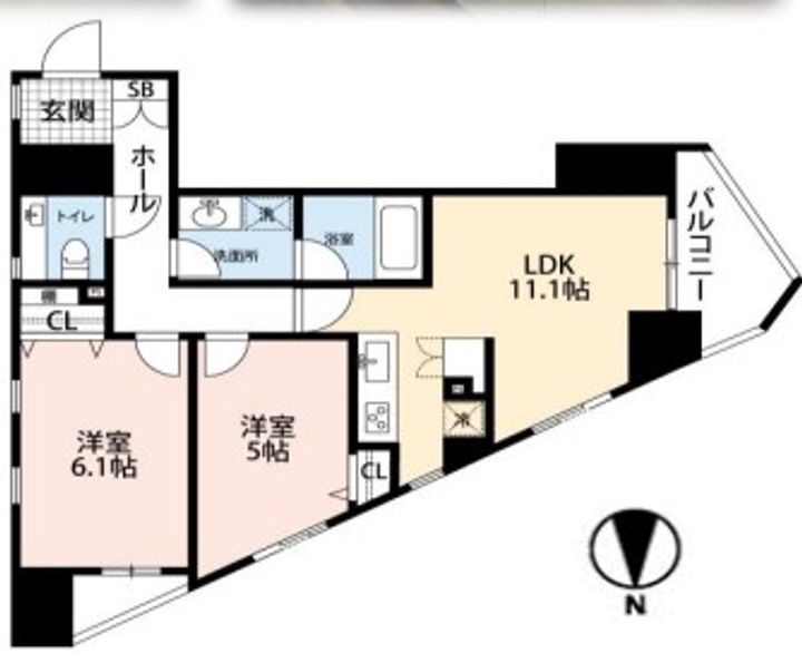 東京都荒川区西日暮里1(マンション)の賃貸物件の間取り
