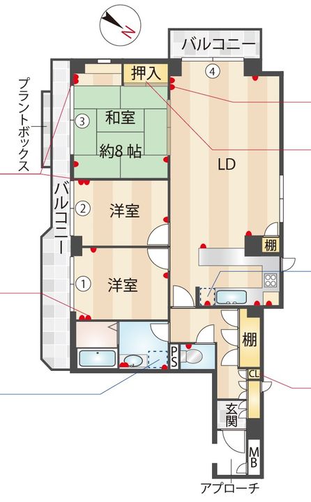 ロイヤル白山の間取り
