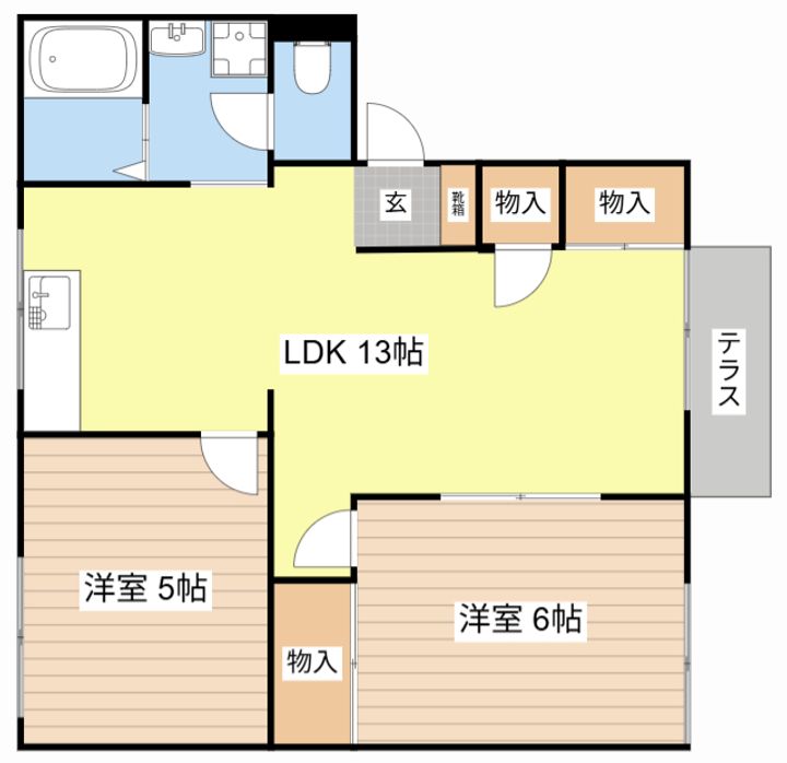 滋賀県彦根市大藪町(アパート)の賃貸物件の間取り