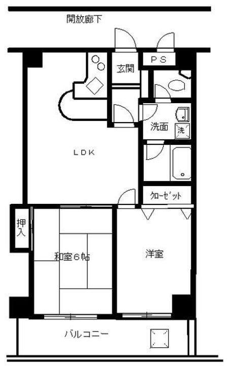 東京都多摩市豊ヶ丘1(マンション)の賃貸物件の間取り