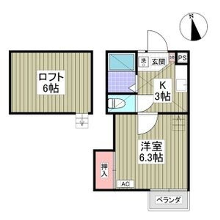 群馬県高崎市上並榎町(アパート)の賃貸物件の間取り