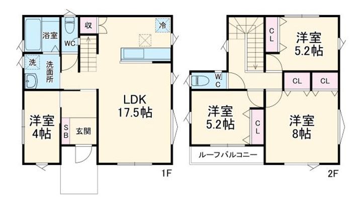 千葉県流山市木1(一戸建)の賃貸物件の間取り