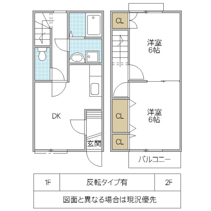 茨城県水戸市堀町(一戸建)の賃貸物件の間取り