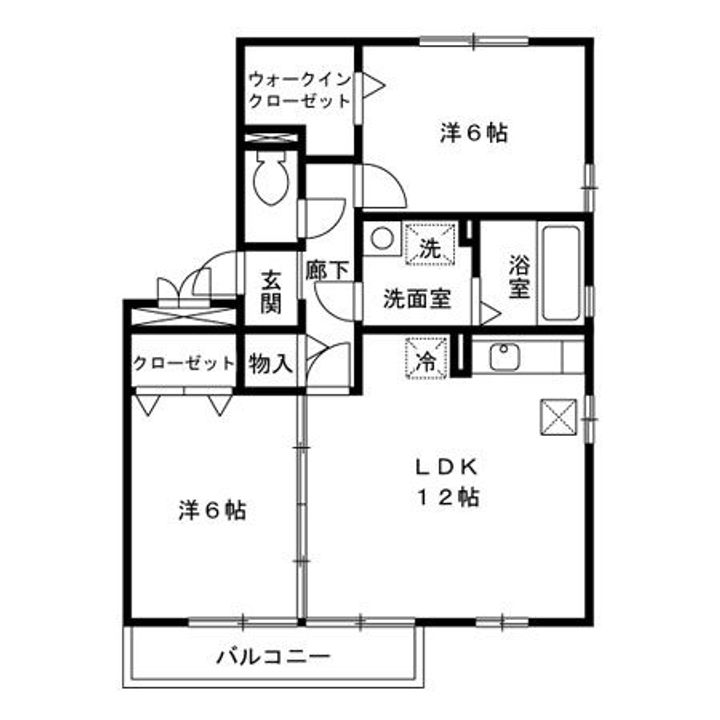 福島県いわき市常磐湯本町栄田(アパート)の賃貸物件の間取り