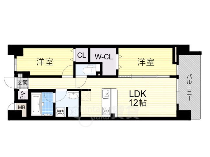 大阪府大阪市西淀川区福町2(マンション)の賃貸物件の間取り