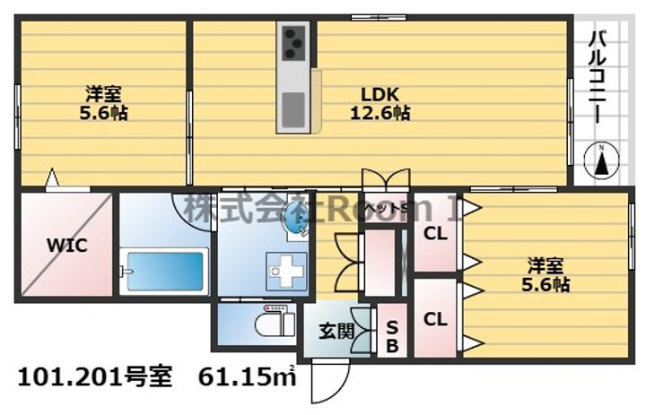 【ペット共生】(仮称)阿倍野区阪南町1丁目ヘーベルメゾン・旭化成ヘーベの間取り