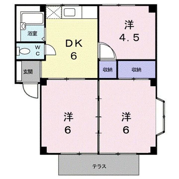 広島県福山市引野町2(アパート)の賃貸物件の間取り
