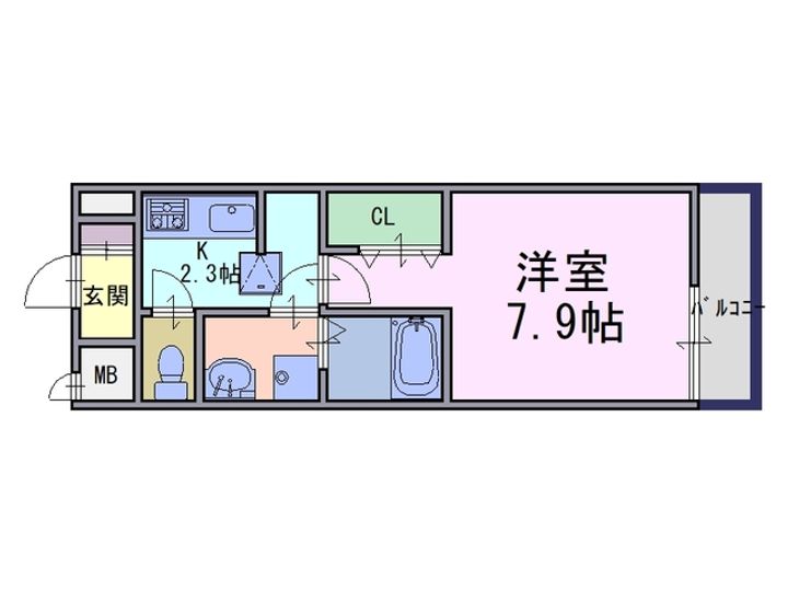 奈良県大和高田市北片塩町(アパート)の賃貸物件の間取り