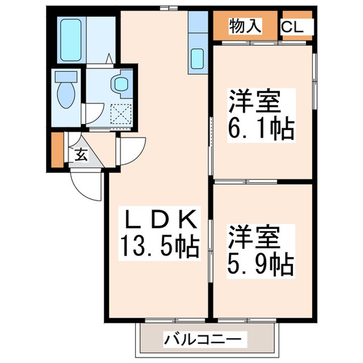 フレンドリー城南の間取り