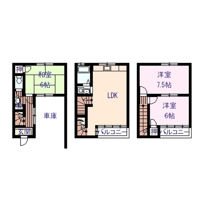 大阪府岸和田市春木若松町(一戸建)の賃貸物件の間取り