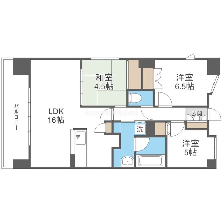 大阪府大阪市浪速区稲荷2(マンション)の賃貸物件の間取り