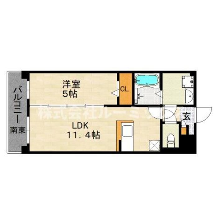 福岡県福岡市博多区博多駅南3(マンション)の賃貸物件の間取り