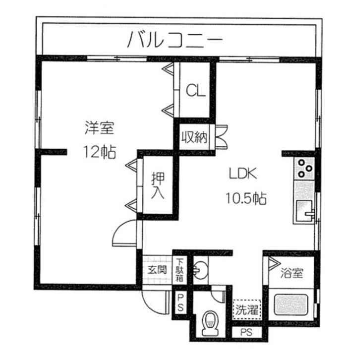 兵庫県明石市林崎町3(マンション)の賃貸物件の間取り