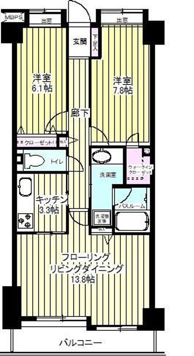 ライオンズマンション乃木坂の間取り