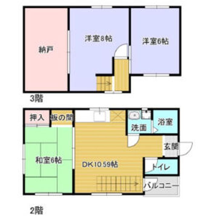 奈良県奈良市法蓮町(一戸建)の賃貸物件の間取り