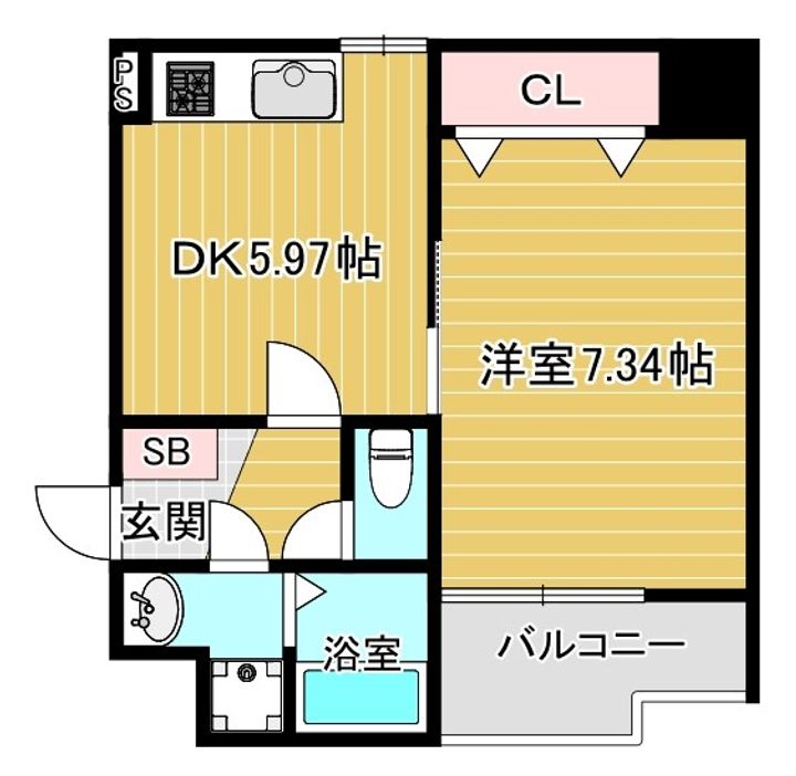 R SQUARE 東天満の間取り