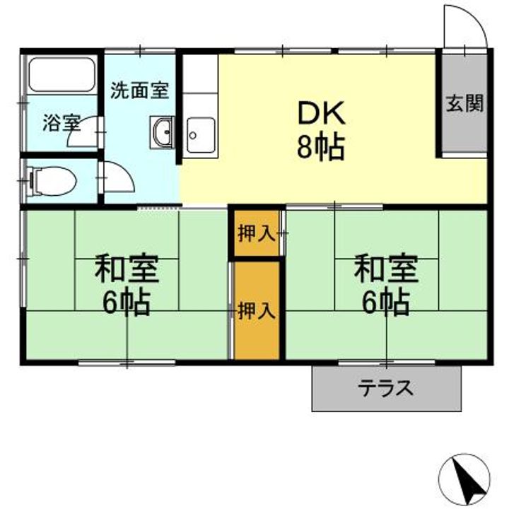 千葉県長生郡一宮町一宮(アパート)の賃貸物件の間取り