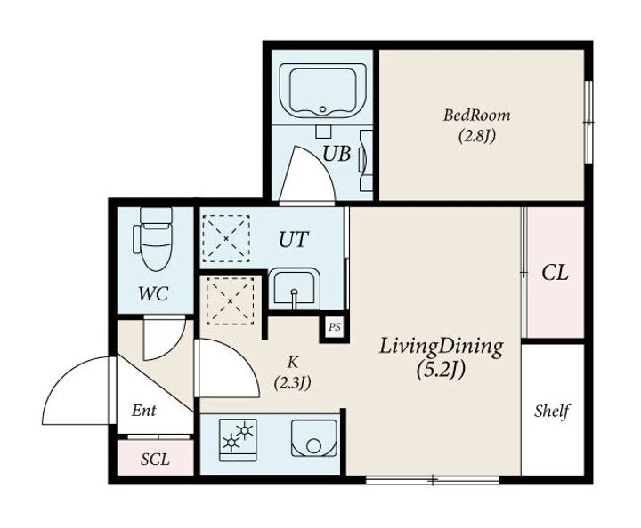 厚別中央4-4MS(仮)の間取り