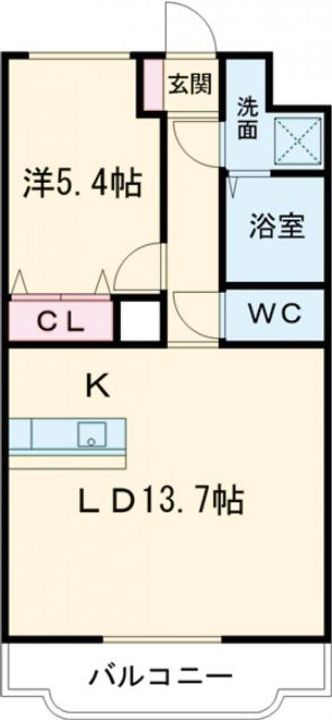 栃木県宇都宮市江曽島本町(マンション)の賃貸物件の間取り