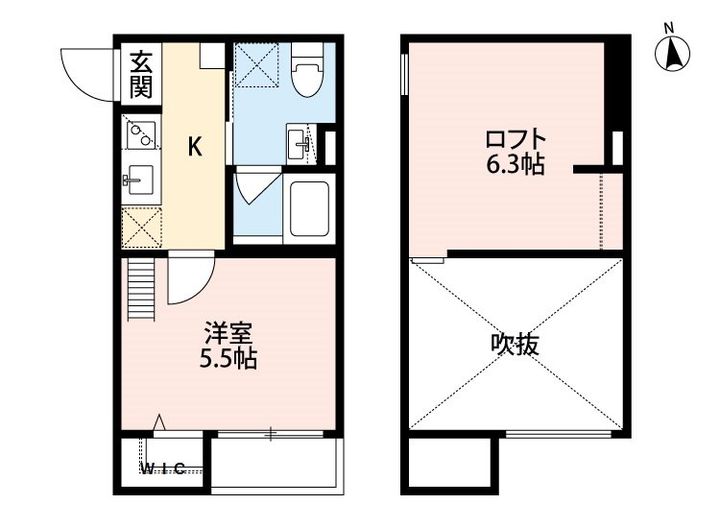京都府京都市山科区西野広見町(アパート)の賃貸物件の間取り