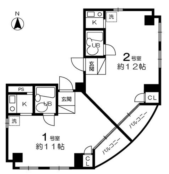不動ビルの間取り