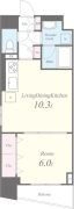 東京都中央区日本橋箱崎町(マンション)の賃貸物件の間取り