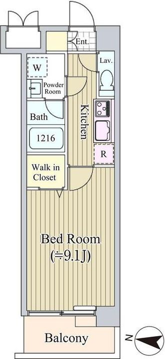 東京都港区西麻布4(マンション)の賃貸物件の間取り