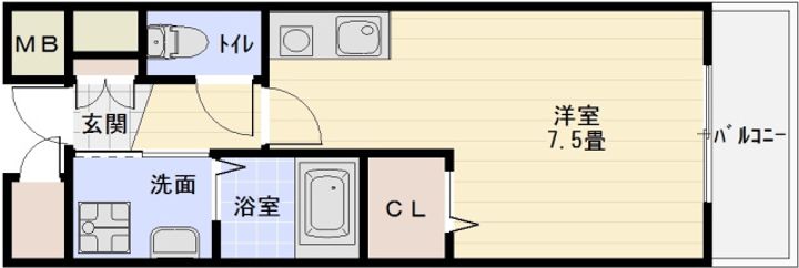 サウス高安の間取り